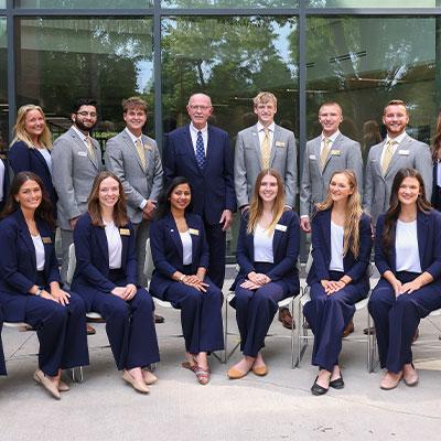 Chancellor with the student ambassadors